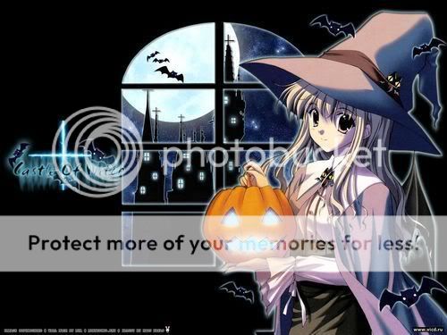 anime halloween, strega, night